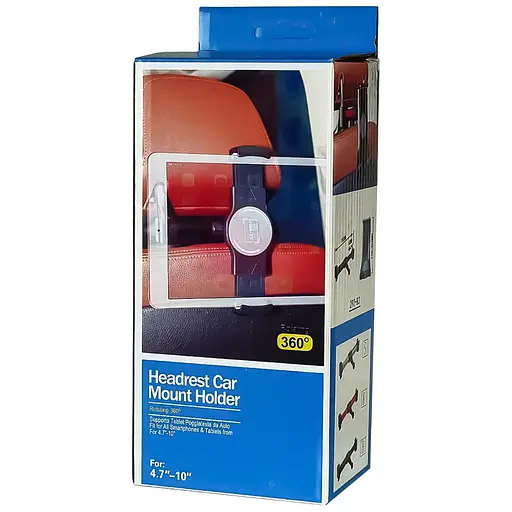 Автодержатель для планшета на подголовник 4.7-10'' черный - фото 4