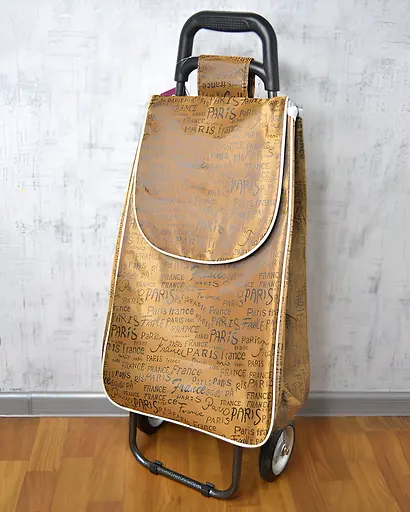 Візок для покупок на металевих колесах 95 × 35 × 30 см золотий (2205) - фото 2