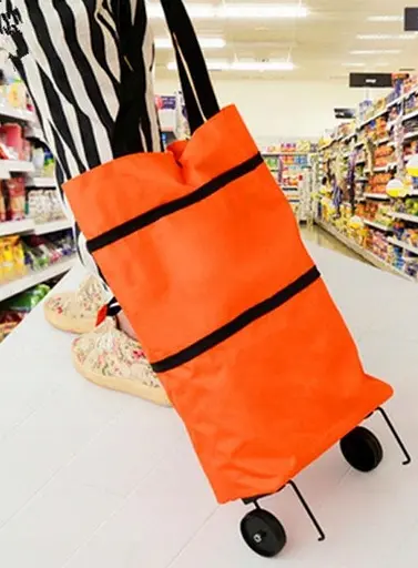 Сумка тележка складная для покупок на колесах Nobrand 46х27х15 см sum0023845 - фото 3