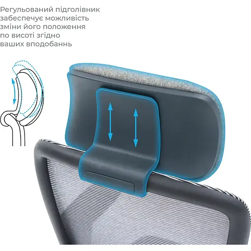 Офісне крісло OfficePro Wave OC599-B-DG-DG Black/Dark Gray [148648] - фото 9