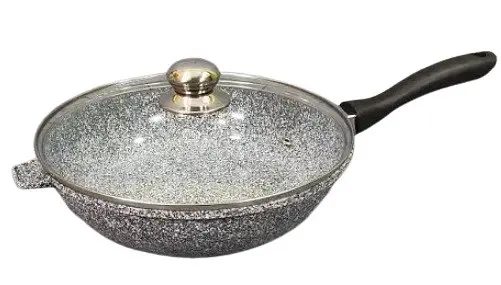 Сковорода глубокая Edenberg EB-8022 3.3 л гранитное покрытие со стеклянной крышкой 28 см - фото 2