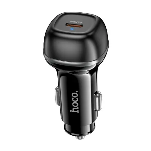 Автомобильное зарядное устройство HOCO Z58 Rank single port PD30W car charger черный - фото 6
