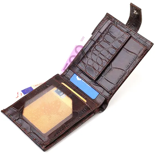 Мужской кожаный кошелек Canpellini 12.2х9.5х2 см acs0025619 - фото 4