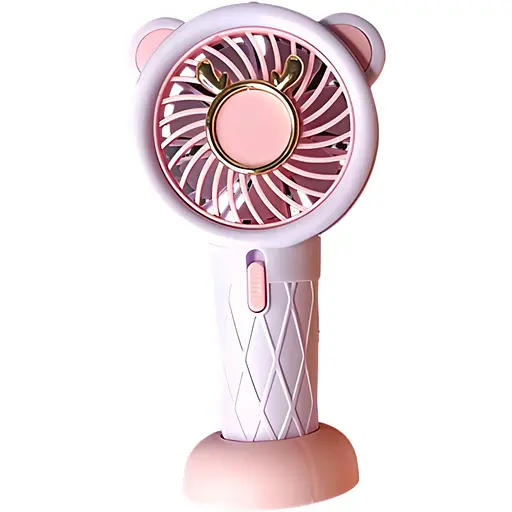 Дитячий портативний USB-вентилятор на акумуляторі Cool Summer рожевий (CS1363)