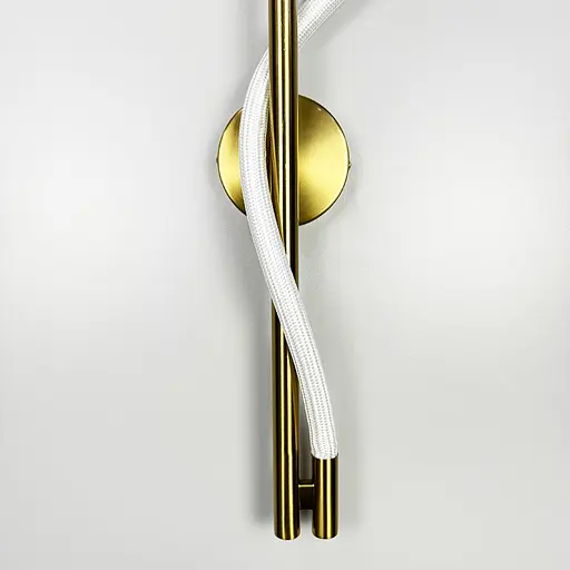 Бра латунне із обплетеним неоном 60 см Line F Арт. W203/600 AB - фото 2