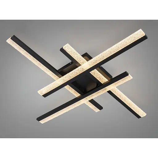 Стельова LED люстра Diasha MX3068 57W чорний акрилові розсіювачі сучасний дизайн - фото 1