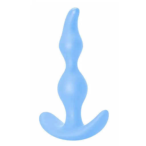 Анальна пробка Lola Games Bent Anal Plug 13 см (блакитний) - фото 5