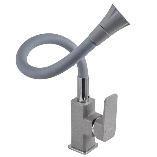 Змішувач для кухні Globus Lux Milano GLM-0203LA-2-G03-ARENA Сірий - фото 6