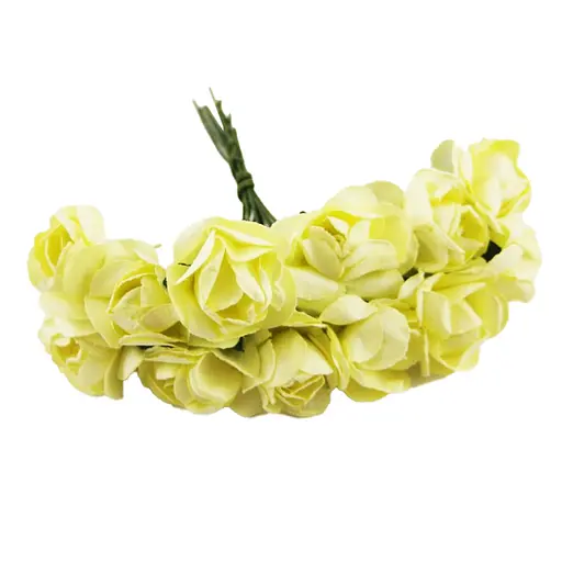 Декоративные розы для творчества Bambi KV-729 пучок 12 штук - фото 1