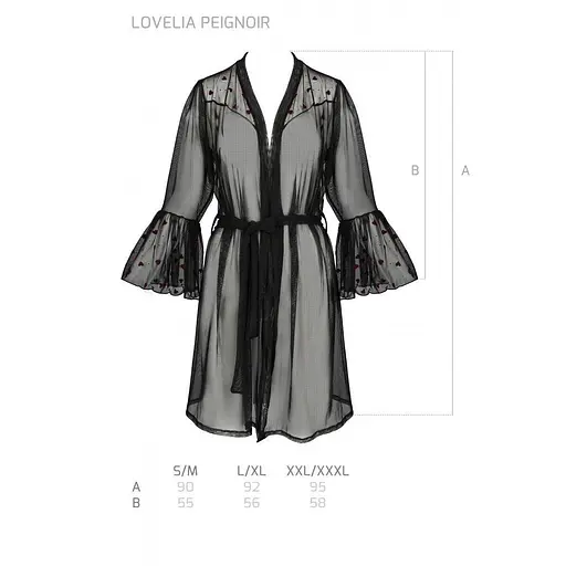 Воздушный пеньюар LOVELIA PEIGNOIR black - Passion L/XL - фото 7