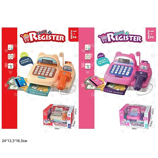 Касовий апарат, на батарейках, музика, світло, 24x13.3x16.5 см, CF8219/CF8220 - фото 2