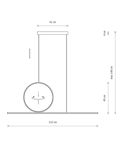 Підвісний світильник, люстра Nowodvorski 11885 Lineo LED 2x39W 3000K 1500Lm IP20 білий - фото 5
