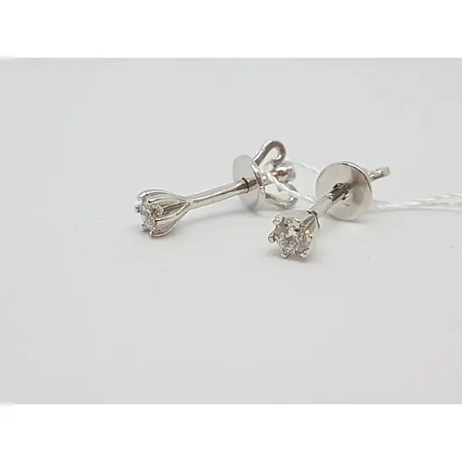 Золоті сережки-пуссети Імперія золота з фіанітами. СП286БИ - фото 2