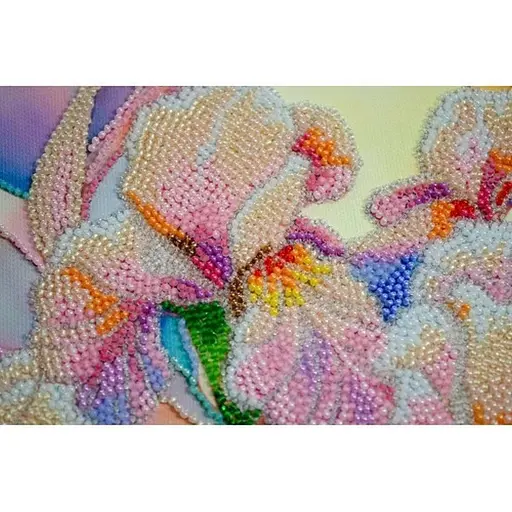 Набір для вишивання бісером "Квіткове натхнення" Abris Art AB-928 на натуральному холсті - фото 4