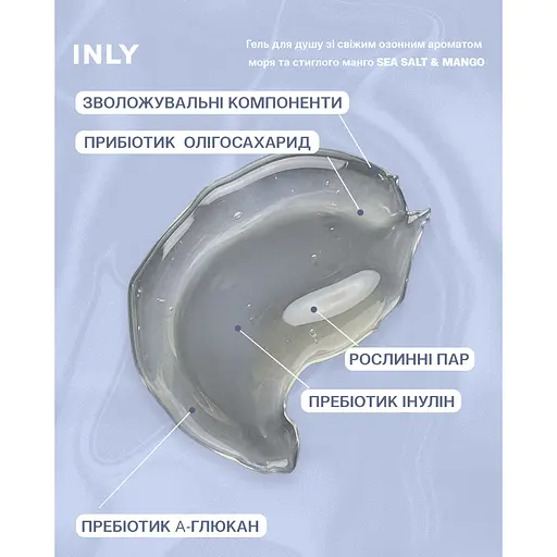 Гель для душу INLY Sea Salt & Mango 150 мл - фото 4