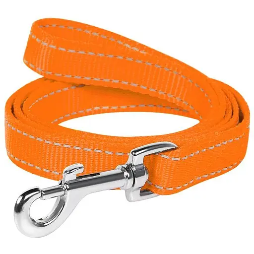 Повідець Dog Extreme з нейлону подвійний (ширина 25мм, довжина 122см) помаранчевий