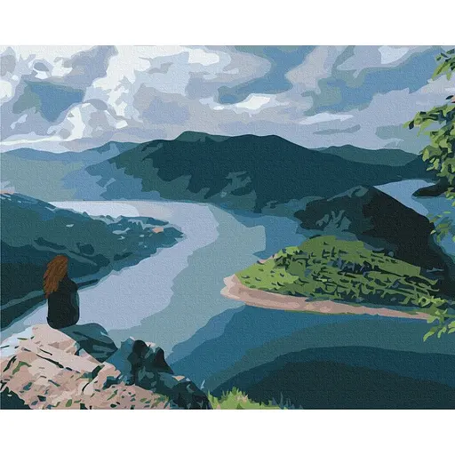 Картина по номерам на подрамнике Brushme Путешественница на краю света - фото 1