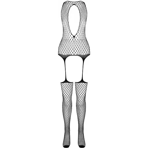 Сітчастий бодістокінг Casmir CA003, який імітує боді з панчохами на підв'язках чорний - фото 5