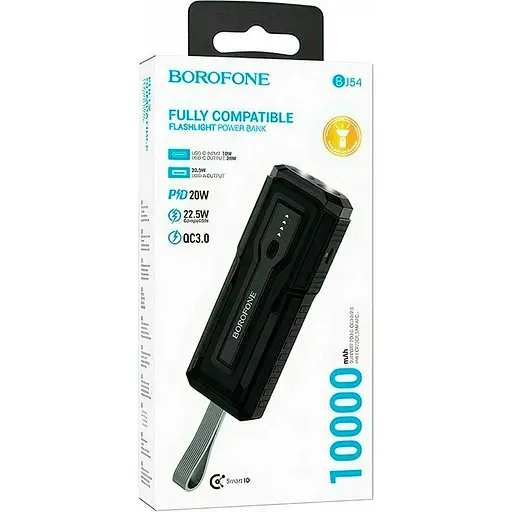 Зовнішній акумулятор Borofone BJ54 Graceful 10000mAh 22.5W Black [130210] - фото 6