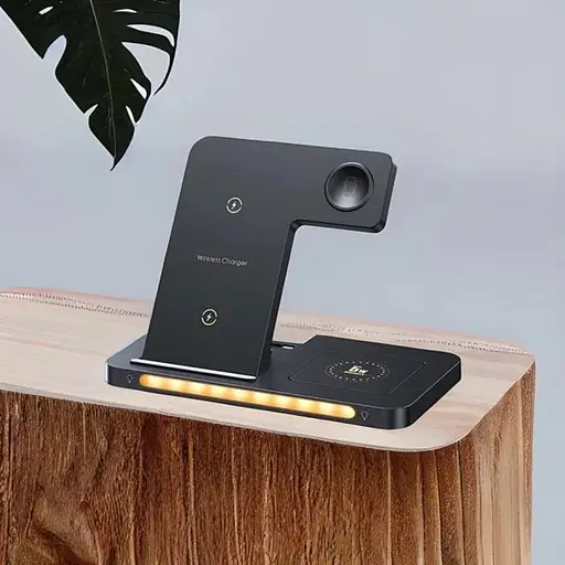 Зарядное устройство для беспроводной связи — док-станция Remax Minxl Pro Series 22 W 3-in-1 Foldable RP-W70 черная - фото 5