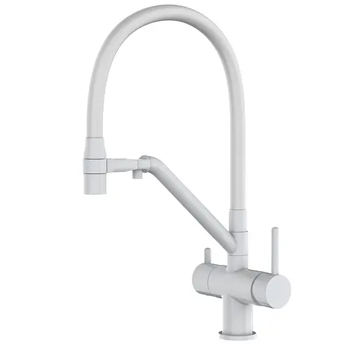 Смеситель для кухни на две воды Gappo G4398-88 Белый - фото 1