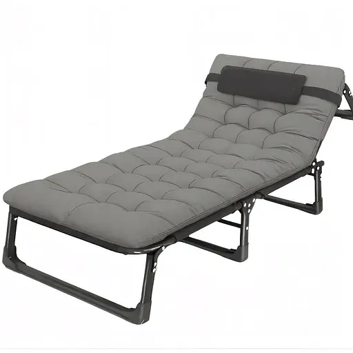 Розкладне ліжко з матрацом і подушкою Leobro Grey (LB-FB-A1-GRY) - фото 1