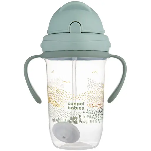 Кружка непроливайка Canpol babies Mountains з трубочкою та обтяжувачем 270 мл сіра (56/620_gre) - фото 2