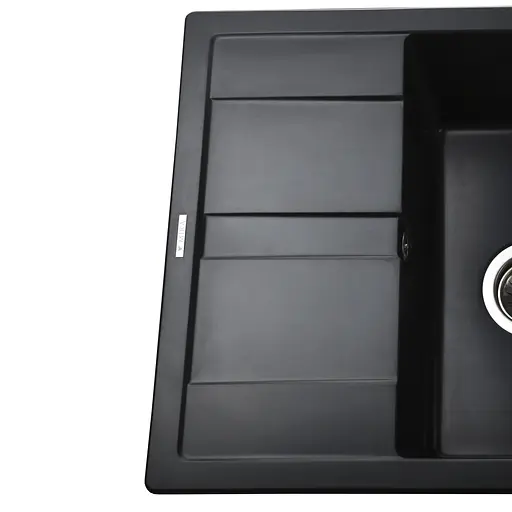 Гранитная мойка Mira ONZA черная для кухни устойчива к царапинам и чистящим средствам - фото 5