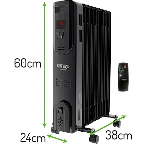 Масляный обогреватель с дистанционным  LED управлением (9 ребер) Camry CR 7810 - фото 2