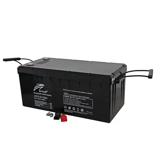 Акумуляторна батарея літій-залізо-фосфатна 25.6В 100А*год Ritar LiFePO4 25.6V 100Ah 2560Wh (44-00310) - фото 3