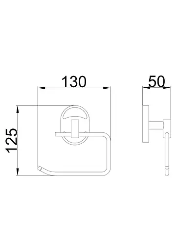 Держатель для туалетной бумаги 13 см Frap F1903-3 1/40 Хром - фото 2