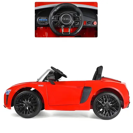 Електромобіль дитячий Bambi M 3449EBLR-3 Audi на пульті керування з музикою та світлом Червоний - фото 3
