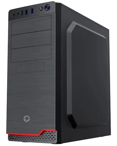 Корпус GameMax MT519-NP-2U3-CR без блока питания, черный (MT519-NP-2U3-CR) - фото 2