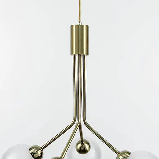 Елегантна латунна люстра на 4 матових плафони Line.F J 061/4 - фото 3