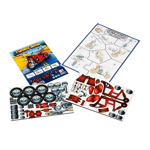 Детский деревянный 3D конструктор Турбо байк PuzzleOk Puz-00961 91 деталь - фото 3