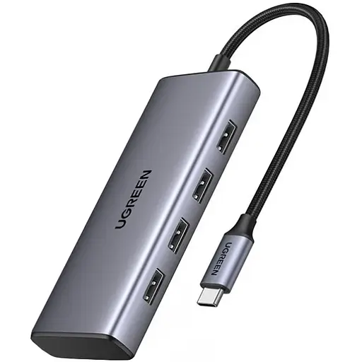 Хаб USB 3.0 Type-C -> 1хUSB-A 3.0/3хUSB-A 2.0/2xHDMI 4K 30Гц PD CM498 Ugreen - фото 1