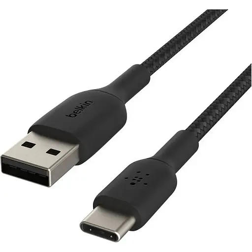 Кабель Belkin Boost Up Charge Braided USB-C to USB-A 2m Black (CAB002BT2MBK) [156812] - фото 5