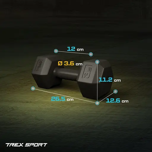 Гантелі для фітнесу Trex Sport композитні TX-003CD 2x3кг - фото 5