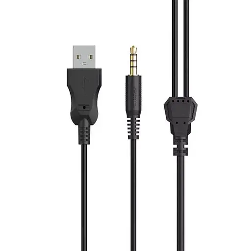 Дротові ігрові навушники Celebrat GM-3 Gaming LED з мікрофоном (Чорні) - фото 7