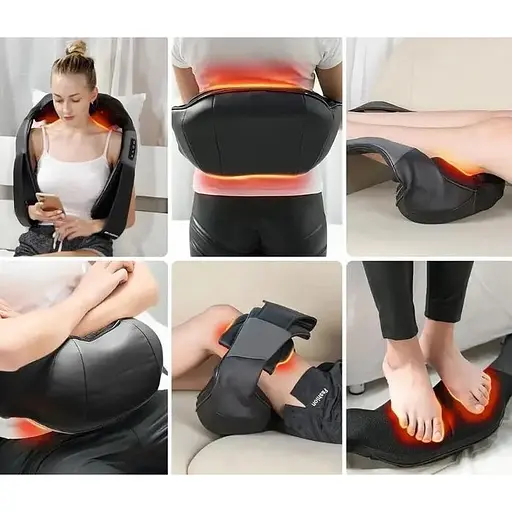 Масажер Maltec PRO-Comfy30W-02 для шиї, плечей і спини з підігрівом, термотерапією та 8 масажними кульками 30 Вт - фото 4