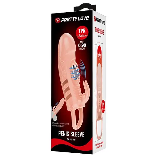 Насадка на пенис Pretty Love Penis Sleeve Sloane 18.5 см телесный - фото 6
