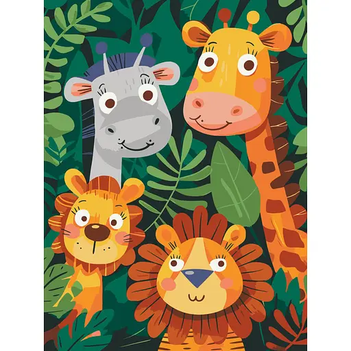 Набір для розпису ArtCraft Веселі джунглі 30 x 40 см (15584-AC)