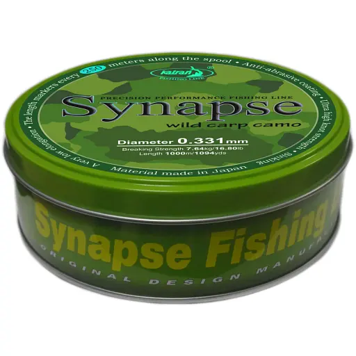 Леска Katran Synapse Wild Carp Ca мo 1000 м (dark ca мo) 0.331 мм 16.8 lb - фото 3