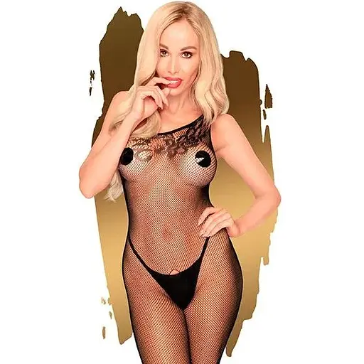 Бодистокинг на одно плечо Penthouse - Fancy Dope Black S/L