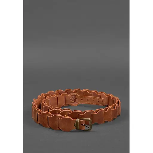 Женский кожаный бохо-ремень BlankNot Crazy Horse светло-коричневый  - фото 3