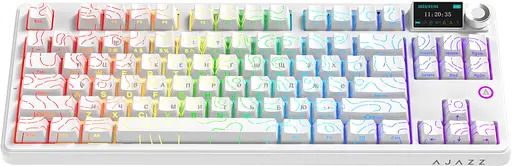 Клавіатура бездротова Ajazz AK870 V2 Maillard Switch White (AK870-V2-S-W) - фото 2