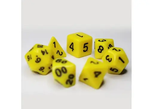 Набір кубиків Opaque 7 Dice Set - Yellow , 7 шт. (g7dopaq11) - фото 4