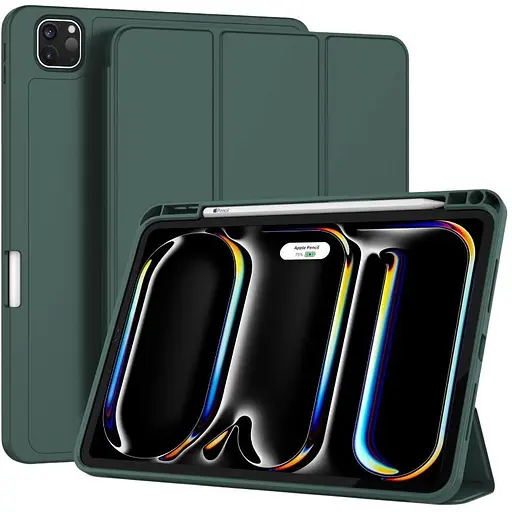 Чохол-книжка DK для Apple iPad Pro 11" M4 2024 екошкіра/силікон Smart Case Слот під Стілус green