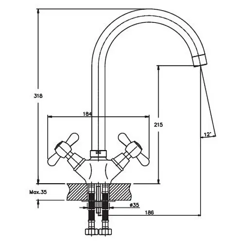 Смеситель для кухни Haiba DominoX 275 HB0090 - фото 2