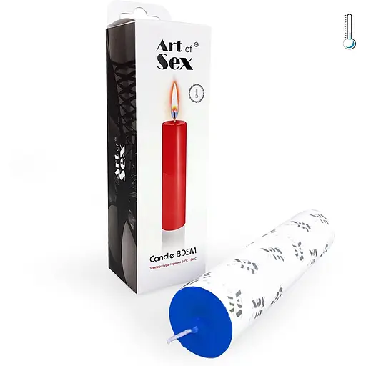 Синяя восковая свеча Art of Sex Size M 15 см - фото 2